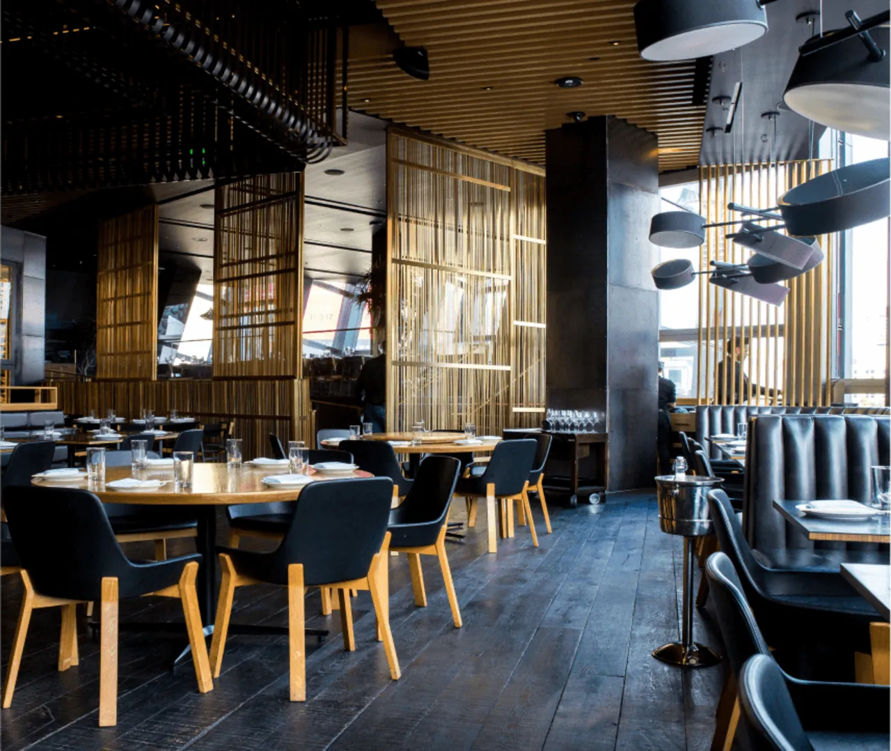 Aerial view of commercial real estate property