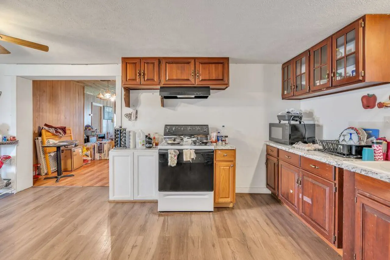 Distressed property side angle view