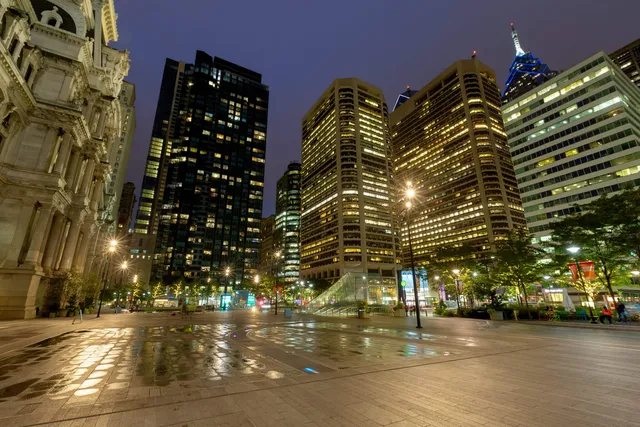 Property exterior with dramatic twilight sky