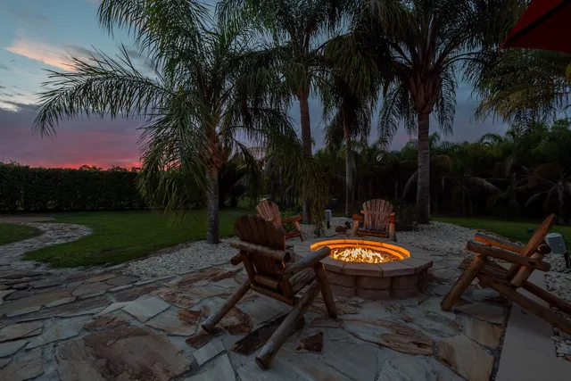 Florida home exterior at dusk