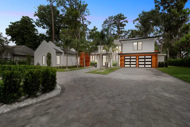 Winter Park home with virtual dusk sky