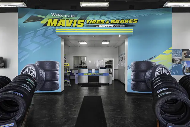 Tire shop interior display