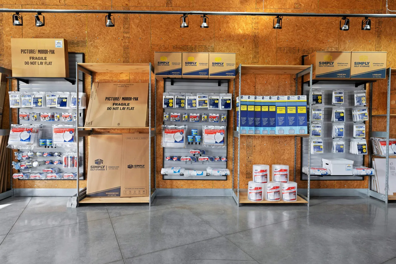 Self storage facility office area