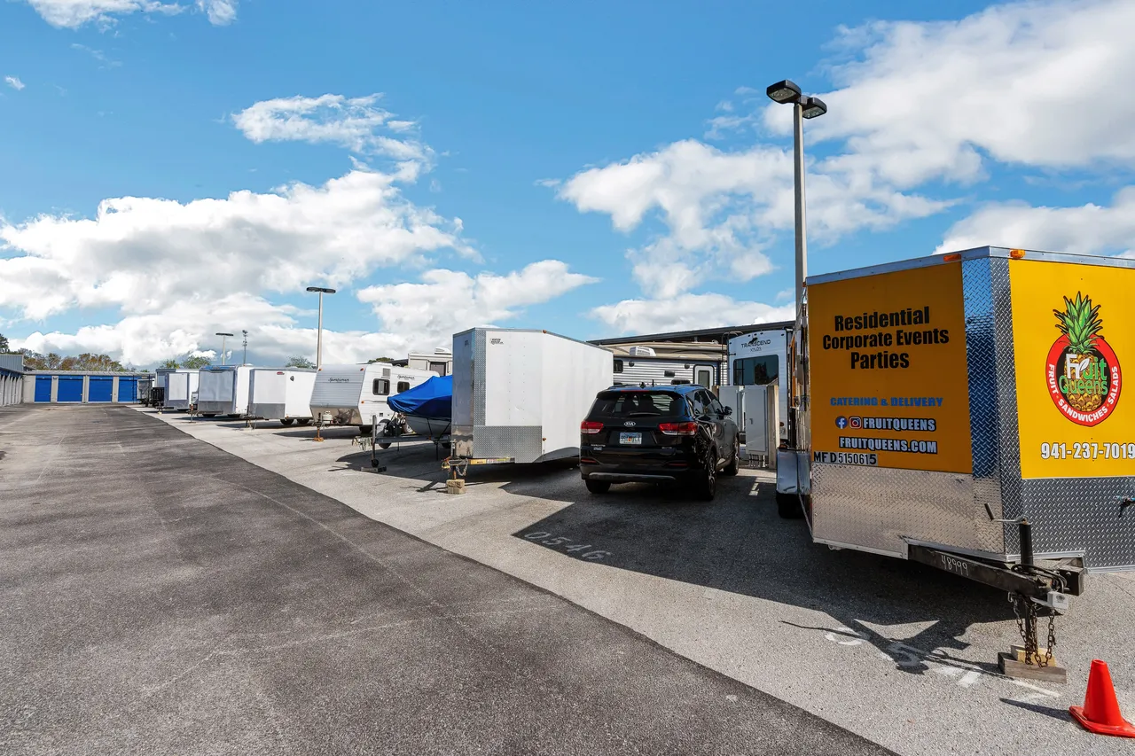 Self storage facility grounds