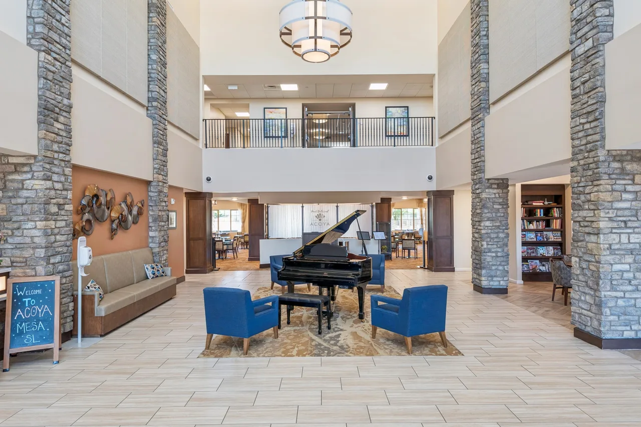 Senior living foyer in Mesa, AZ