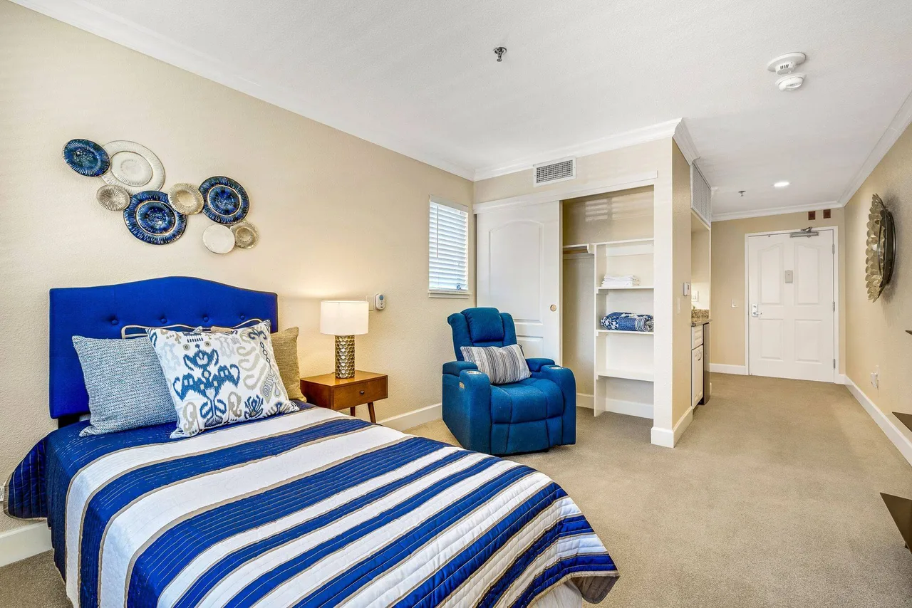 Senior living bedroom interior