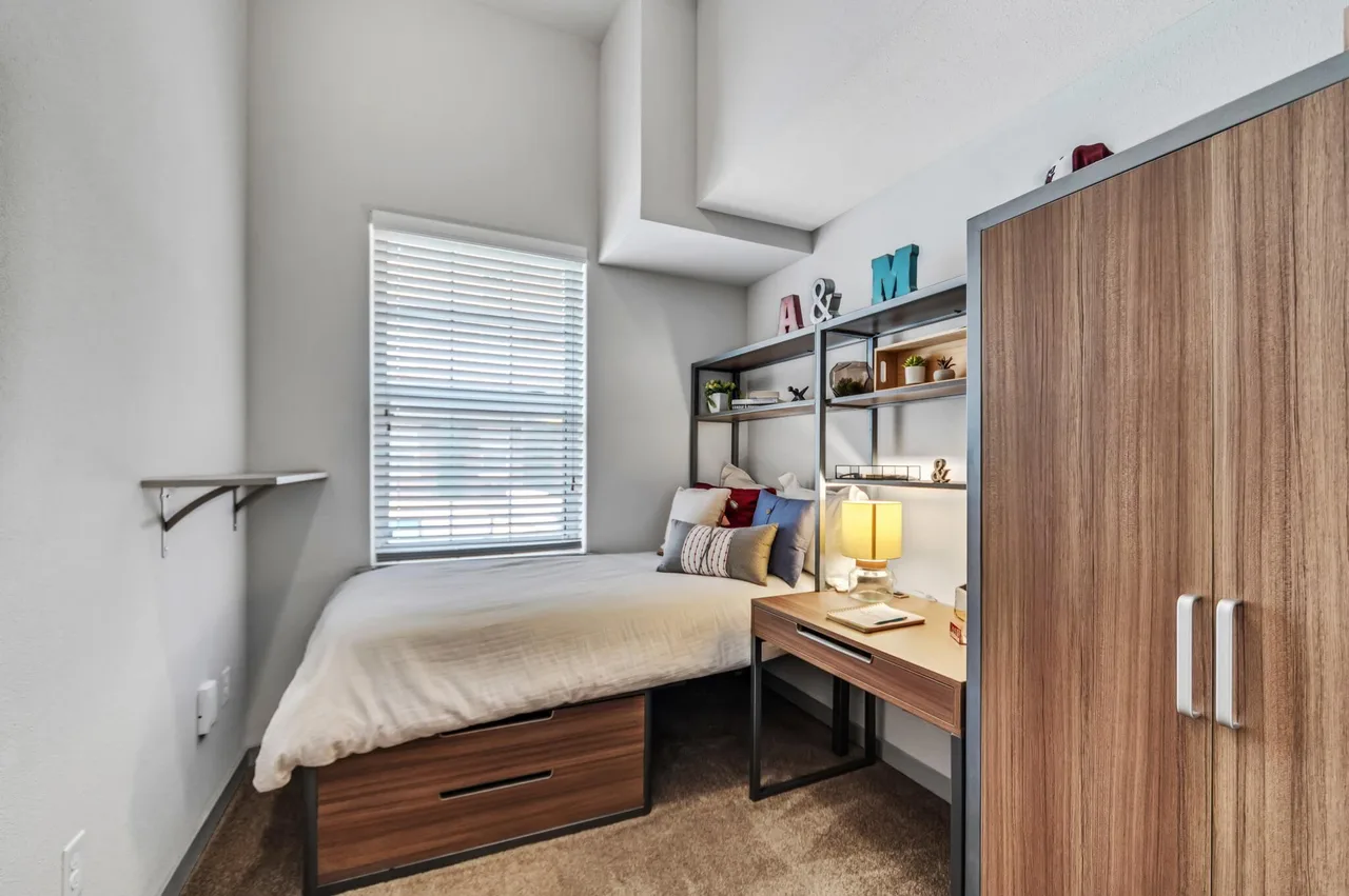 Student housing amenity space at Church Ave, College Station, TX