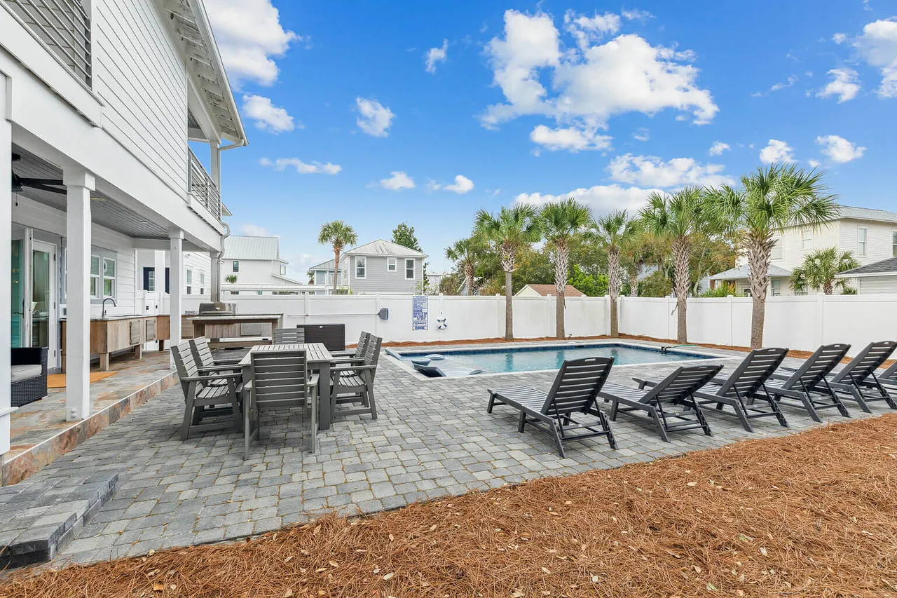Vacation rental pool area at Shirah St, Destin, FL