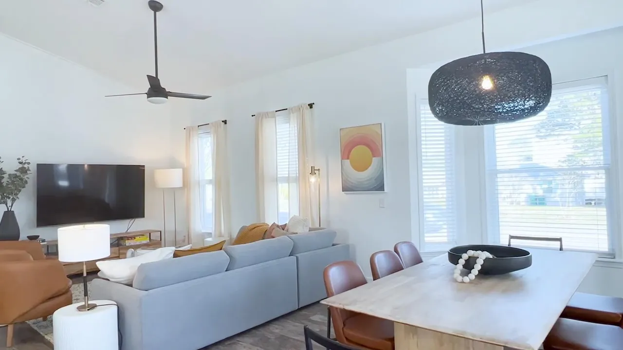 Short-term rental interior living space