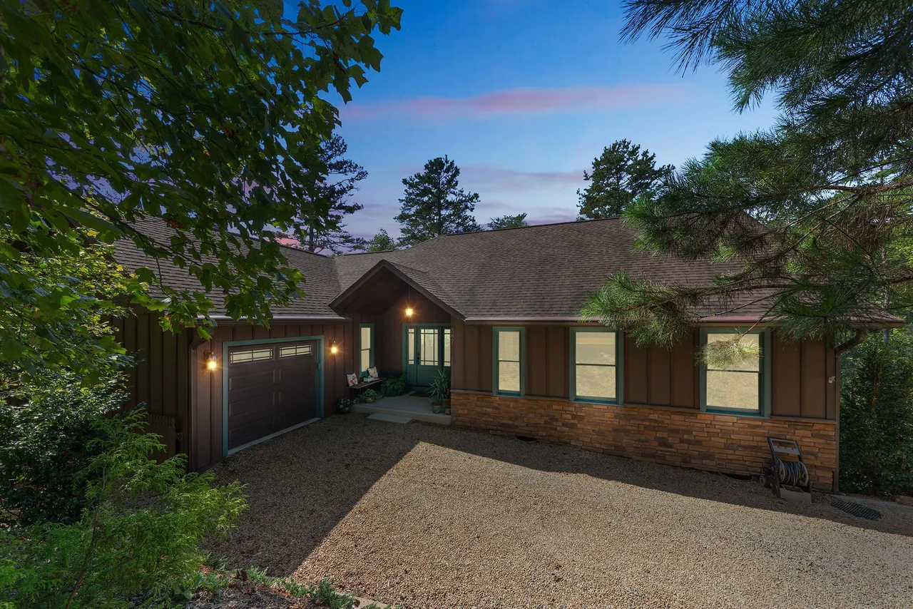 Single-family home with virtual twilight sky